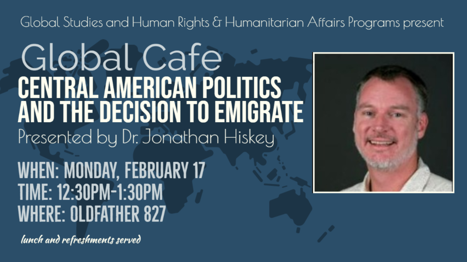 Global Café lecture to explore Central American politics, emigration