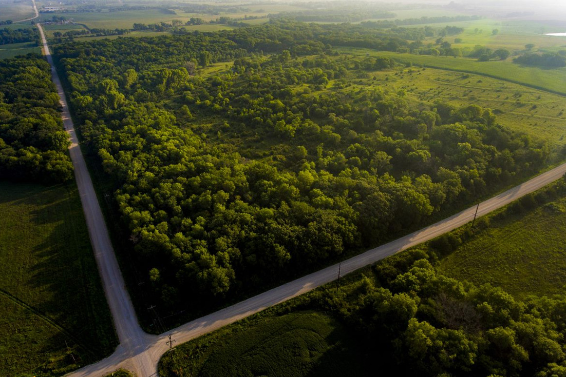 Aerial photo of Reller Prairie