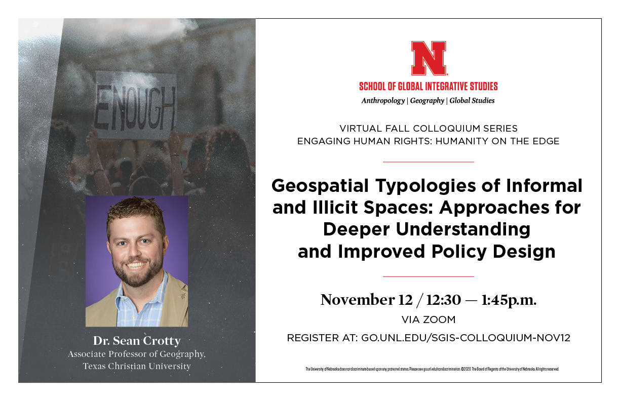 Third fall colloquium to discuss geospatial typologies 