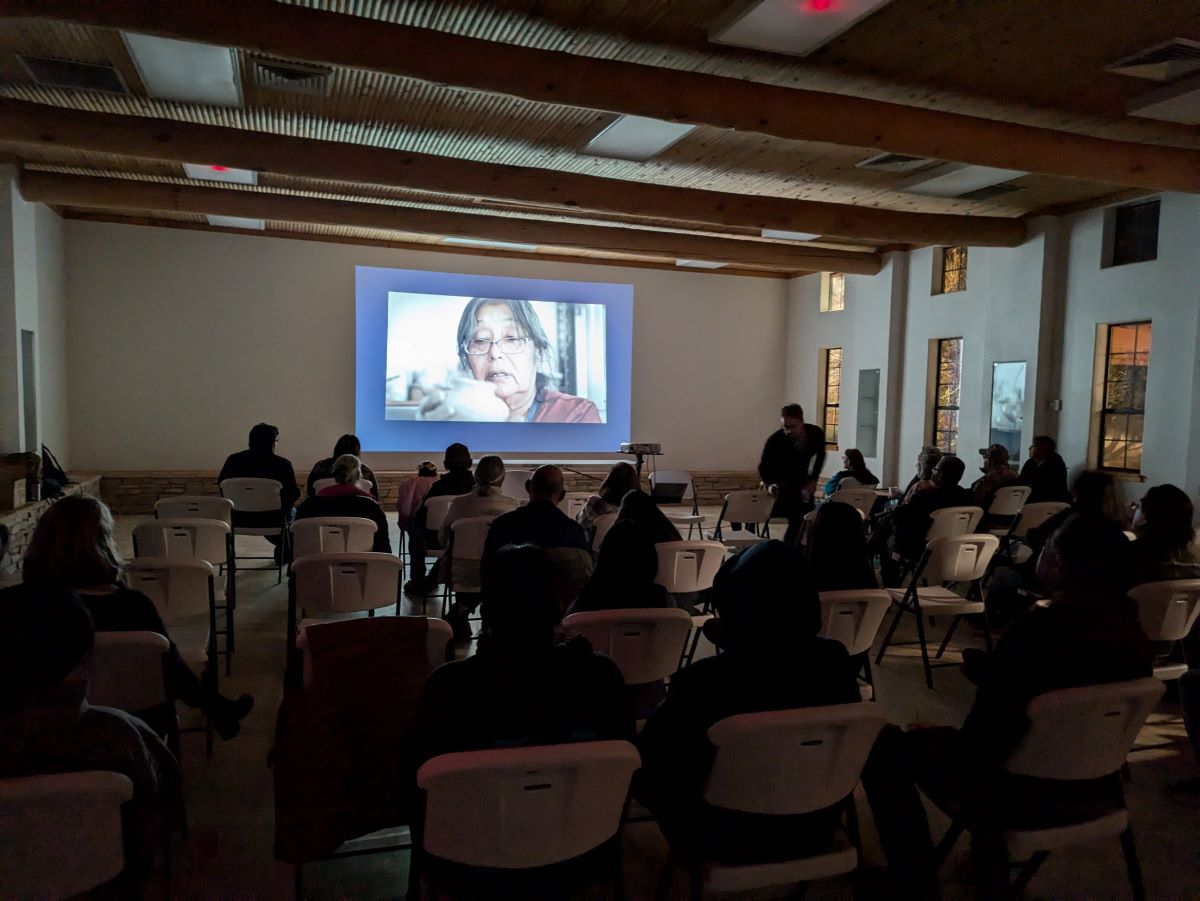 The film being shown to attendees