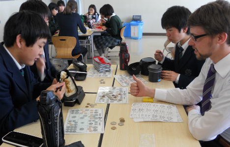 Students at a table