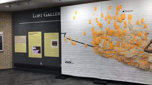 Wall exhibit in Loft Gallery
