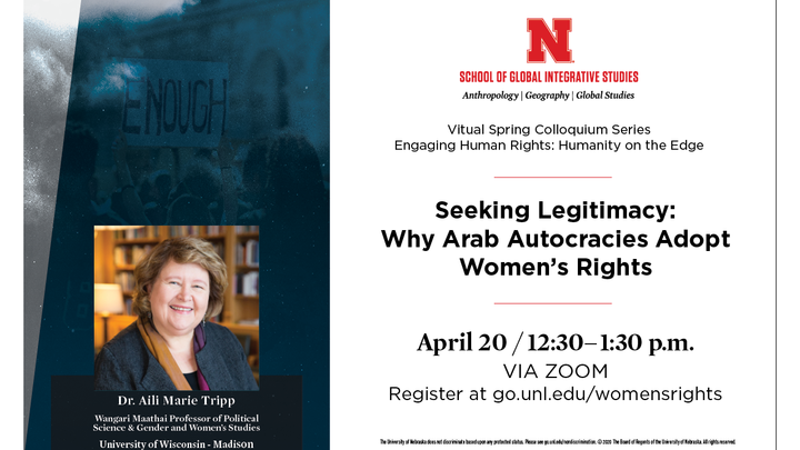 Spring colloquium with Dr. Aili Marie Tripp