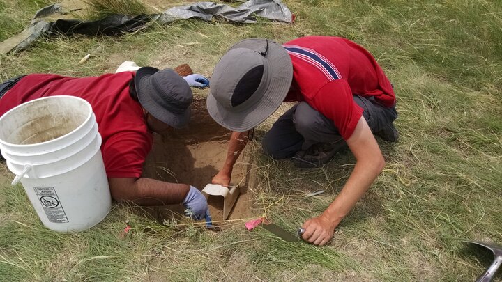 Test unit excavation