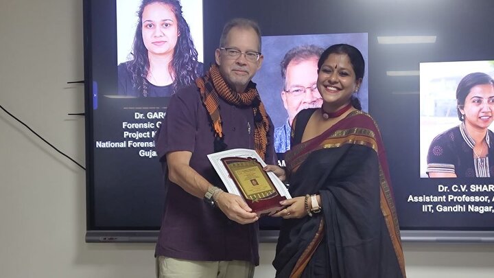 Bill Belcher with awardee