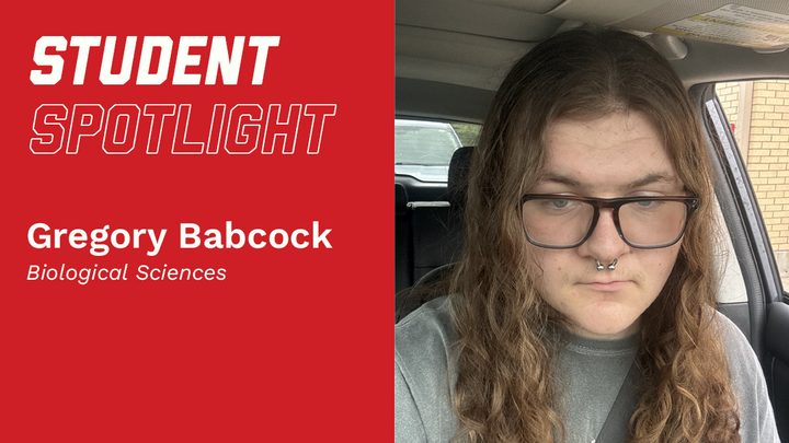 Student spotlight Gregory Babcock biological sciences