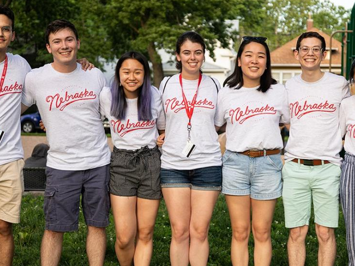 Group of REU students